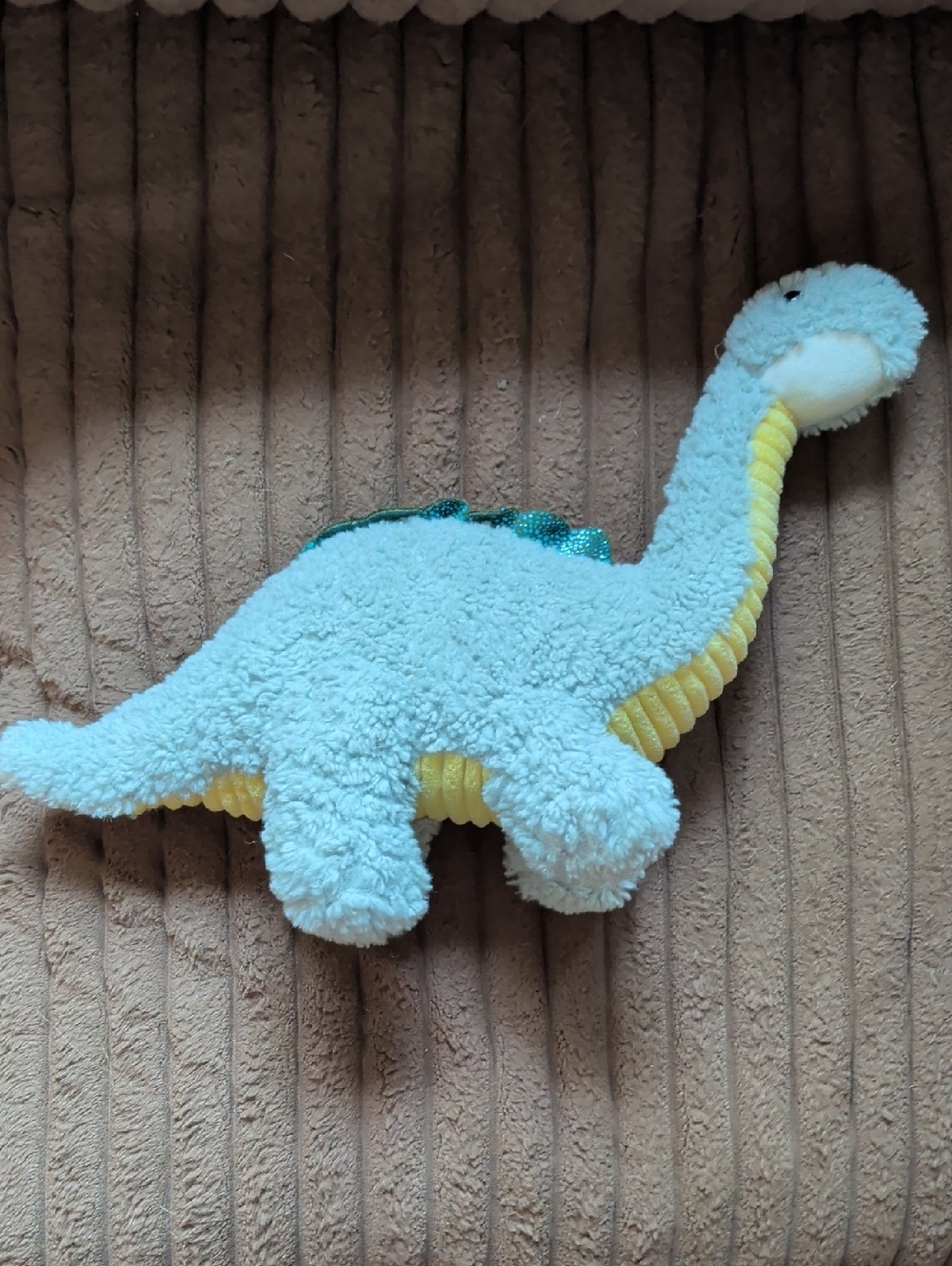Plush Dinosaur Stuffed Animal Toy - Light Blue & Yellow